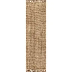 Para Hand Woven Chunky Jute with Fringe Area Rug - JONATHAN Y