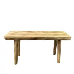 Essential Decor & Beyond 16.73" Wooden Bench Rustic Accent Decor