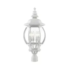 Livex Lighting Frontenac 4 - Light Post Light in  Textured White