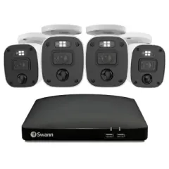 Swann DVR Security System, SWPRO Square Enforcer Bullet Camera, 84680 Hub, Black
