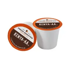 Fresh Roasted Coffee - 48 CT Kenya AA Med-Dark Roast Single Serve Pods