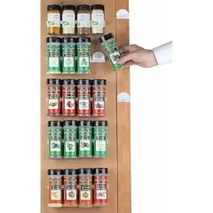 36 Spice Rack Gripper Clips Organizer for Cabinet Door with Stick or Screw Option - Homeitusa