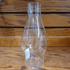 B&P Lamp Supply Clear Glass Lamp Chimney, Replacement Hurricane Globe Measures 2 3/8 Inch Diam Base x 7 1/2 Inches High for Oil or Kerosene Lanterns