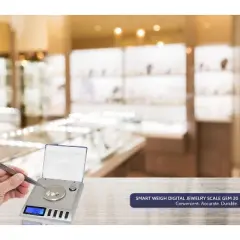 Smart Weigh GEM20 Digital Scale, 20g x 0.001g Precision for Jewelry, Gems, Reloading, Includes Calibration Weights & Tweezers