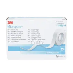 3M A-1530-0 Micropore Surgical Tape, White, 1/2 Inch x 10 Yards. (Pack of 24)