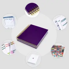 Undated Planner Bill Organizer 8"x9.25" Purple - Clever Fox