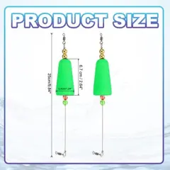 Unique Bargains Plastic Weighted Conical Fishing Floats Rigs 4 Pcs