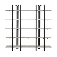 79" Mynders Etagere Vertical Bookshelf White Rub - Treasure Trove Accents