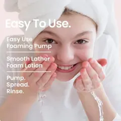 Natural Outcome Vegan Teen Skin Clarifying Face Wash Duo | Gentle Foaming Daily Boys & Girls Kids Face Wash | Non-toxic Ingredients - (5.0 oz)