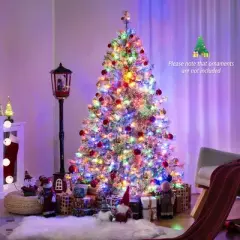 Costway 6/7.5/9 FT Artificial Christmas Tree with  360&deg; Quick Power Connector 598/1086/1714 Pine Needles