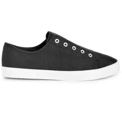 Women's WIDE FIT Laceless Trainer - black | EVANS