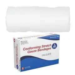 Dynarex Conforming Stretch Gauze Bandage Roll Sterile 6" x 4.1 Yd, 6 Ct