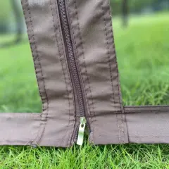 Sevobal Patio Umbrellas Outdoor Patio Gazebo Canopy Tent With Ventilated Double Roof For Lawn, Garden, Backyard And Deck, Brown, 165"*120"*108"