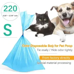 Paucax Odor Disposal Pet Waste Bags for Dog Cat, Color Vary