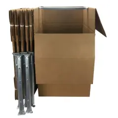 UBMOVE Shorty Space Saving Wardrobe Moving Boxes (Bundle of 6) 20" x 20" x 34" Moving Boxes