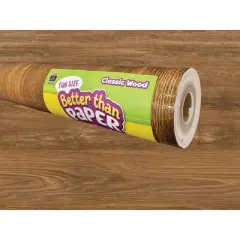 Teacher Created Resources&reg; Fun Size Better Than Paper&reg; Bulletin Board Roll, 18" x 12', Classic Wood, Pack of 3