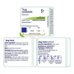 Thuja Occidentalis 5C by Boiron Homeopathic Single Medicine For First Aid  -  80 Pellet