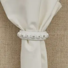 Split P Sun Washed Bead Napkin Ring Set of 4