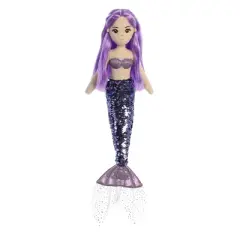 Aurora Sea Sparkles 18" Sequin Sparkles Jenna Mermaid Green Stuffed Doll