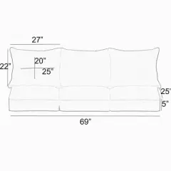 Sunbrella Outdoor Corded Sofa Pillow and Cushion Set Cilantro Green