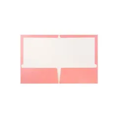 JAM Paper Laminated Two-Pocket Glossy Presentation Folders Baby Pink 31225348A