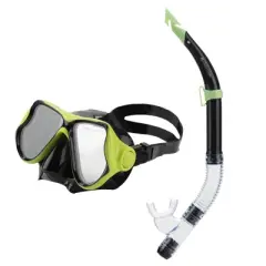 Hawaii Divers Manta Ray Adult Snorkel Combo &ndash; Yellow/Black (Unisex)