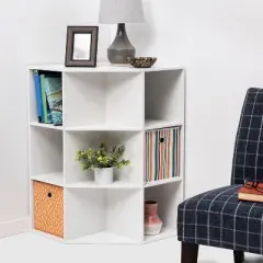 Corner Cube Bookshelf White - Room Essentials&trade;