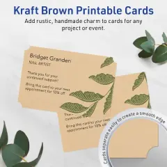 Avery Printable Cards with Scalloped Edges, 6" x 9", Kraft Brown, 25ct