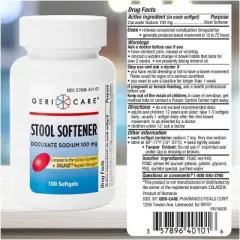 Geri-Care Docusate Sodium 100mg Softgel, 100 Ct