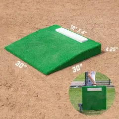 GoSports Portable Pitching Mound for Baseball Pitchers - 30 x 30 x 4 Inch