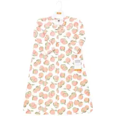 Hudson Baby Infant Girl Long Sleeve Cotton Jersey Sleeping Bag, Sack, Blanket, Peach