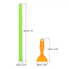 Unique Bargains Non Slip Bathtub Stickers Safety Shower Treads Adhesive Decal Square with Scraper for Stairs Green 1.25 Ft x 0.8Inch