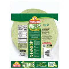 Mission Garden Spinach & Herb Wraps - 15oz/6ct