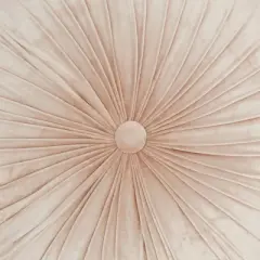 Sofia Pin Tuck Velvet Round Floor Cushion - Mina Victory