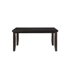 Urbana Extendable Dining Table Wood/Espresso with Black Faux Leather - Acme Furniture