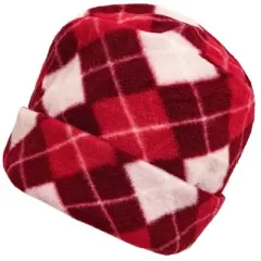 Women's Plaid 3-Piece Fleece Winter Set gloves scarf Hat