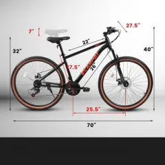 INFURNIC Bicycles, 27 Inch Mountain Bike for Adults, Commute Bicycle for Men and Women, Green, 70"*27.5"*40"