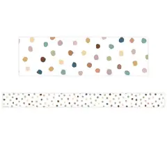 Teacher Created Resources&reg; Everyone is Welcome Painted Dots Straight Border Trim, 35 Feet Per Pack, 6 Packs