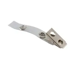 SICURIX Button ID Badge Strap Clips, 25 Per Pack, 4 Packs