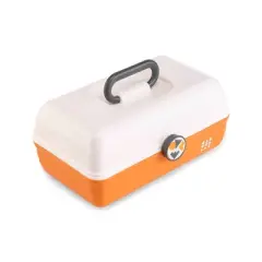 Caboodles School Spirit On-The-Go Girl Organizer - White Over Orange