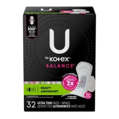 U by Kotex Balance Ultra-Thin Heavy Pads with Wings - Unscented