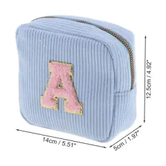 Unique Bargains Letter A Pattern Makeup Bag 1 Pc