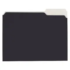 TOPS File Folder Recycled 9-1/2"x11-3/4" 1/3 Cut Tab 50/PK BK/WE 16101