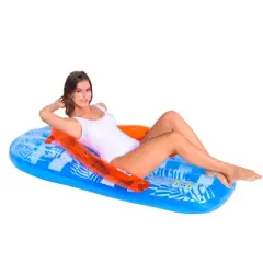 Pool Central 65" Inflatable 1-Person Jumbo Flip-Flop Pool Float - Blue/Red