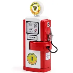 1948 Wayne 100-A Gas Pump "Conoco Gasoline" Red and White "Vintage Gas Pumps" Series 10 1/18 Diecast Model by Greenlight