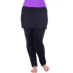 Women's Plus Size Skirted Leggings - White Mark