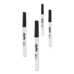 EXPO Low-Odor Dry-Erase Marker Ultra Fine Point Black 4/Pack 1871774