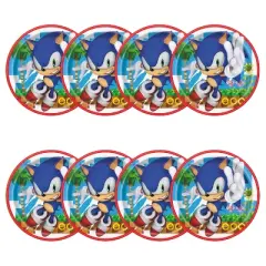 Sonic the Hedgehog 9" 8ct Paper Party Dinner Plates