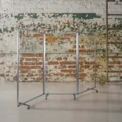 Flash Furniture Transparent Acrylic Mobile Partition with Lockable Casters (3 Sections Included)
