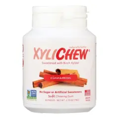 Xylichew Cinnamon Soft Chewing Gum - Case of 4/60 ct